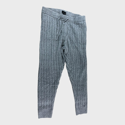 Branded Cable Knit Joggers Women's Trousers Elastic Waist Casual Comfy