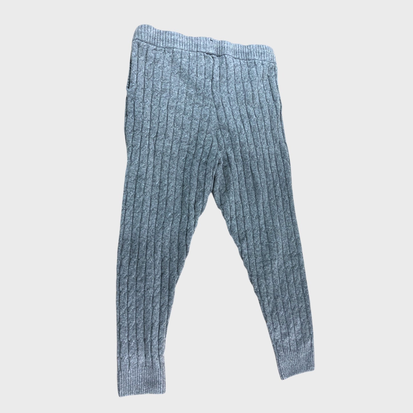 Branded Cable Knit Joggers Women's Trousers Elastic Waist Casual Comfy