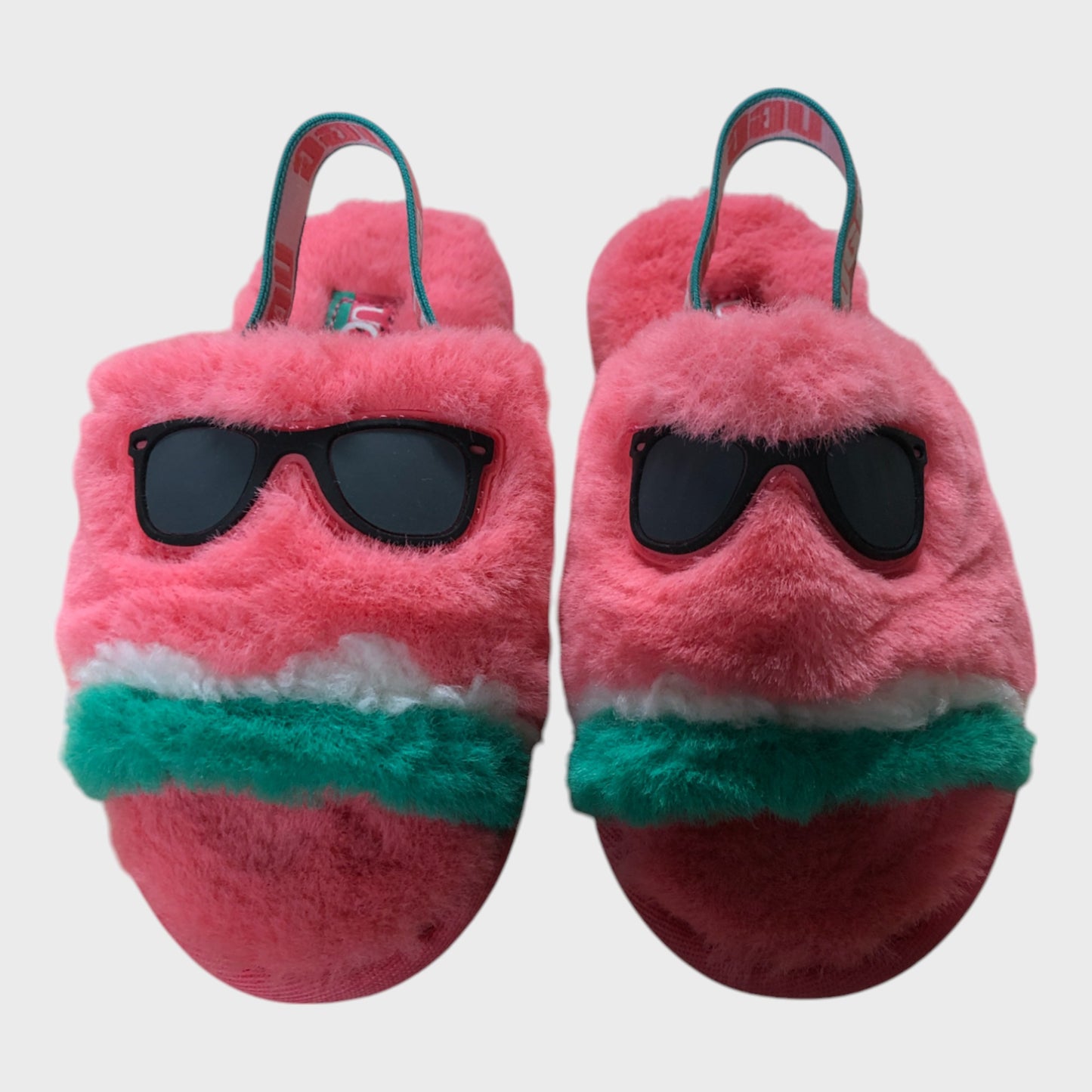 UGG Watermelon Fluffy Slippers - Size 10 Youth