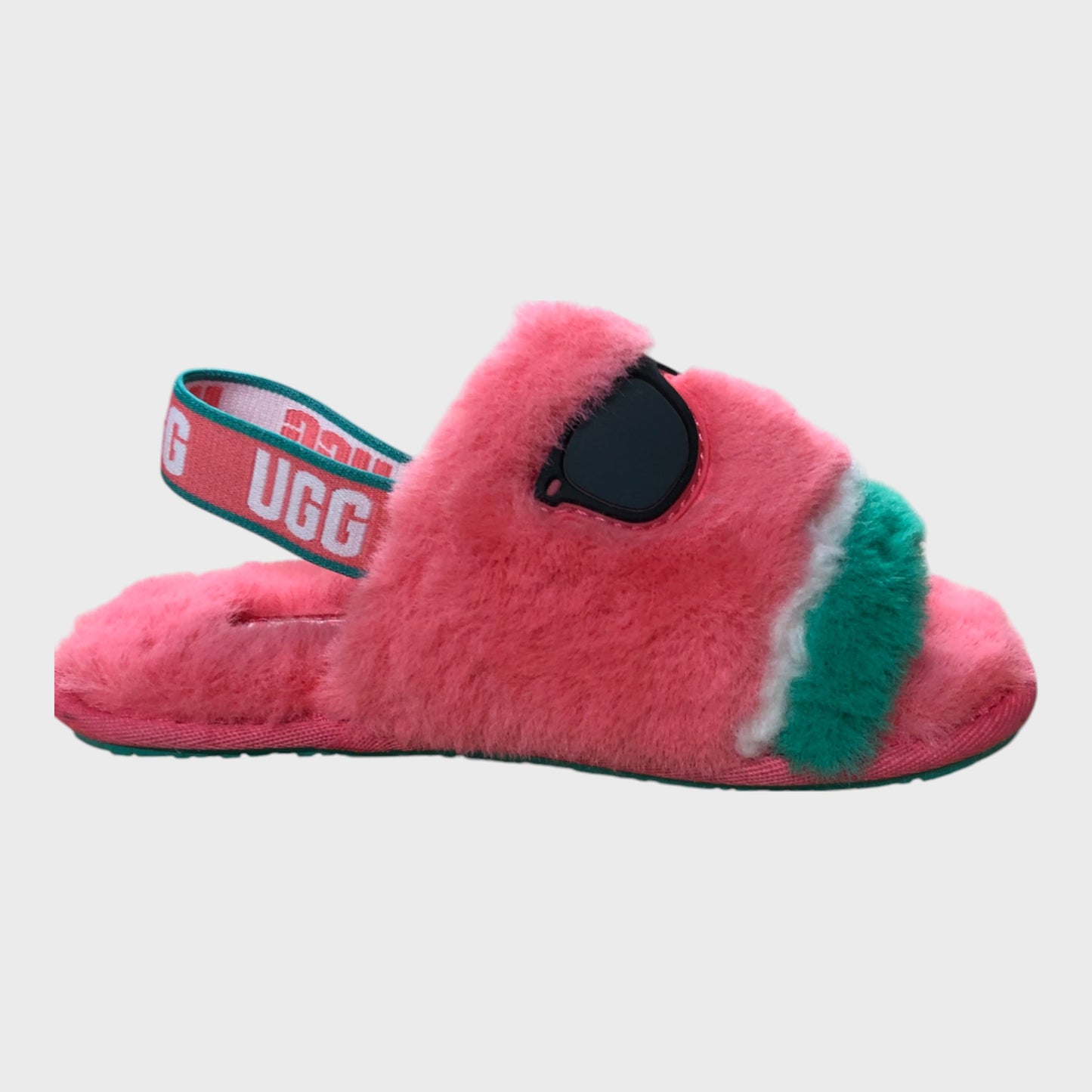UGG Watermelon Fluffy Slippers - Size 10 Youth