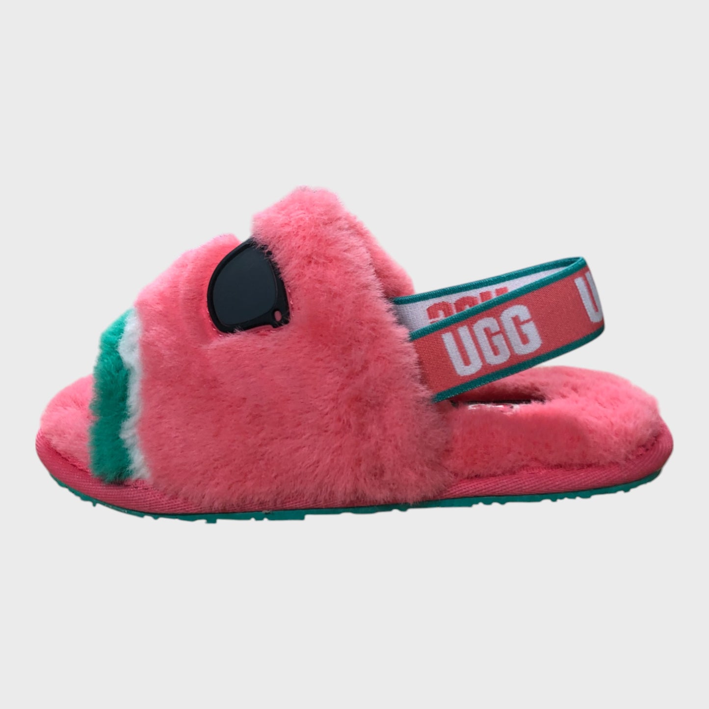 UGG Watermelon Fluffy Slippers - Size 10 Youth