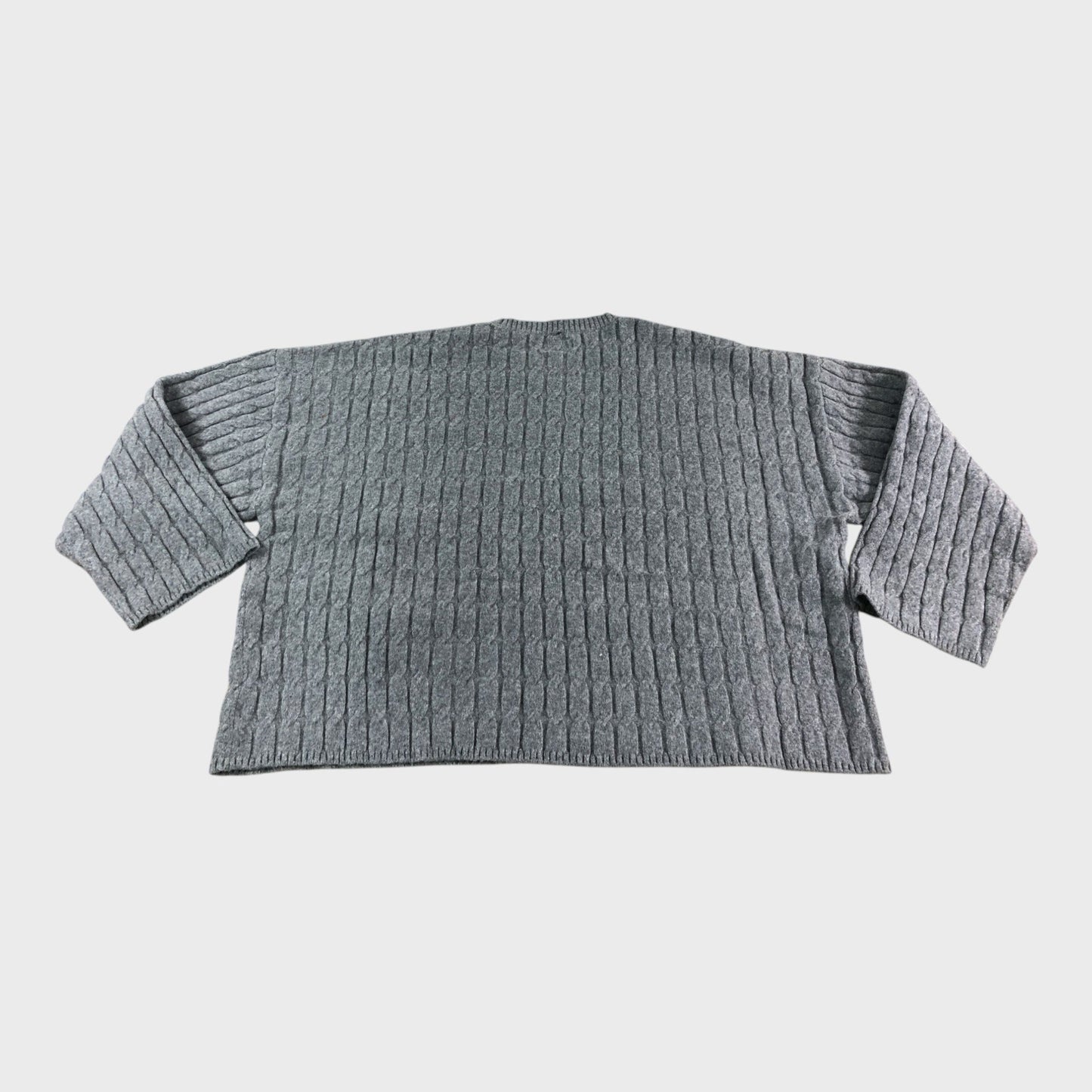Branded Women's Knit Jumper Crew Neck Long Sleeve Casual