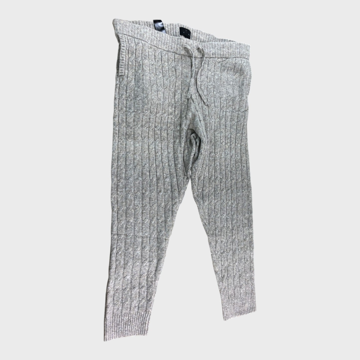 Branded Cable Knit Joggers Women's Trousers Elastic Waist Casual Comfy