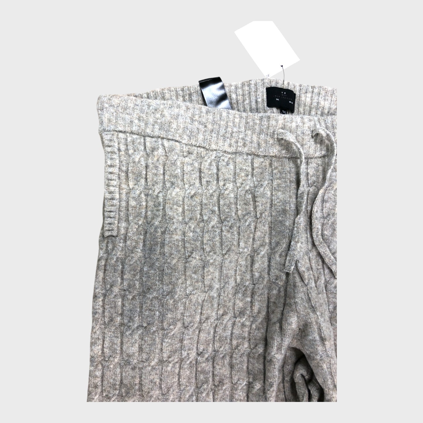 Branded Cable Knit Joggers Women's Trousers Elastic Waist Casual Comfy