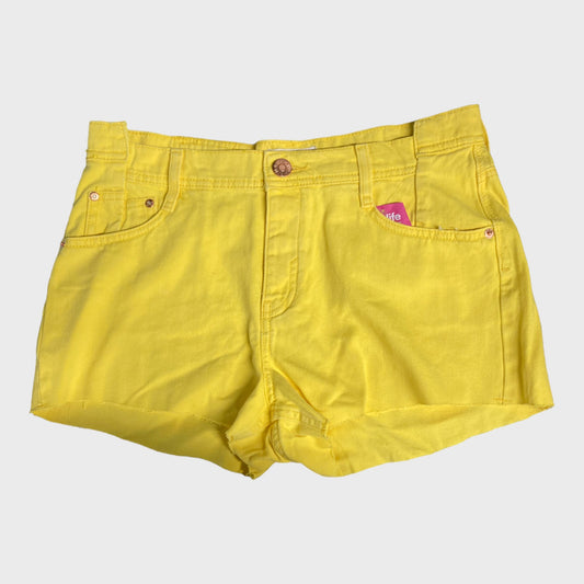 Yellow Cut Off Shorts