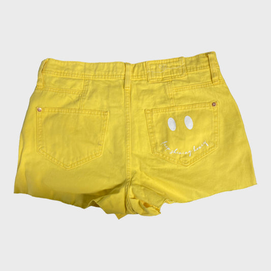 Yellow Cut Off Shorts