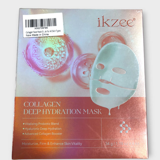 IKZEE Collagen Deep Hydration Face Mask Hyaluronic Acid 34g 4pack
