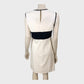 Branded Ivory Colourblock Dress - Size 12