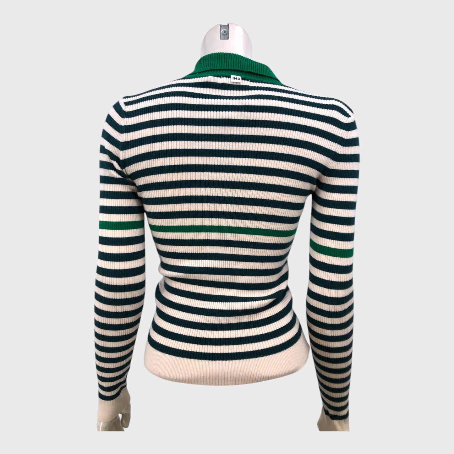 Indee Green Striped Polo Pullover - Size 6