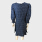 Navy Abstract Print Mini Dress - Size 10