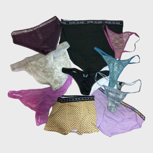 25 mixed sizes, mixed styles underwear bundle