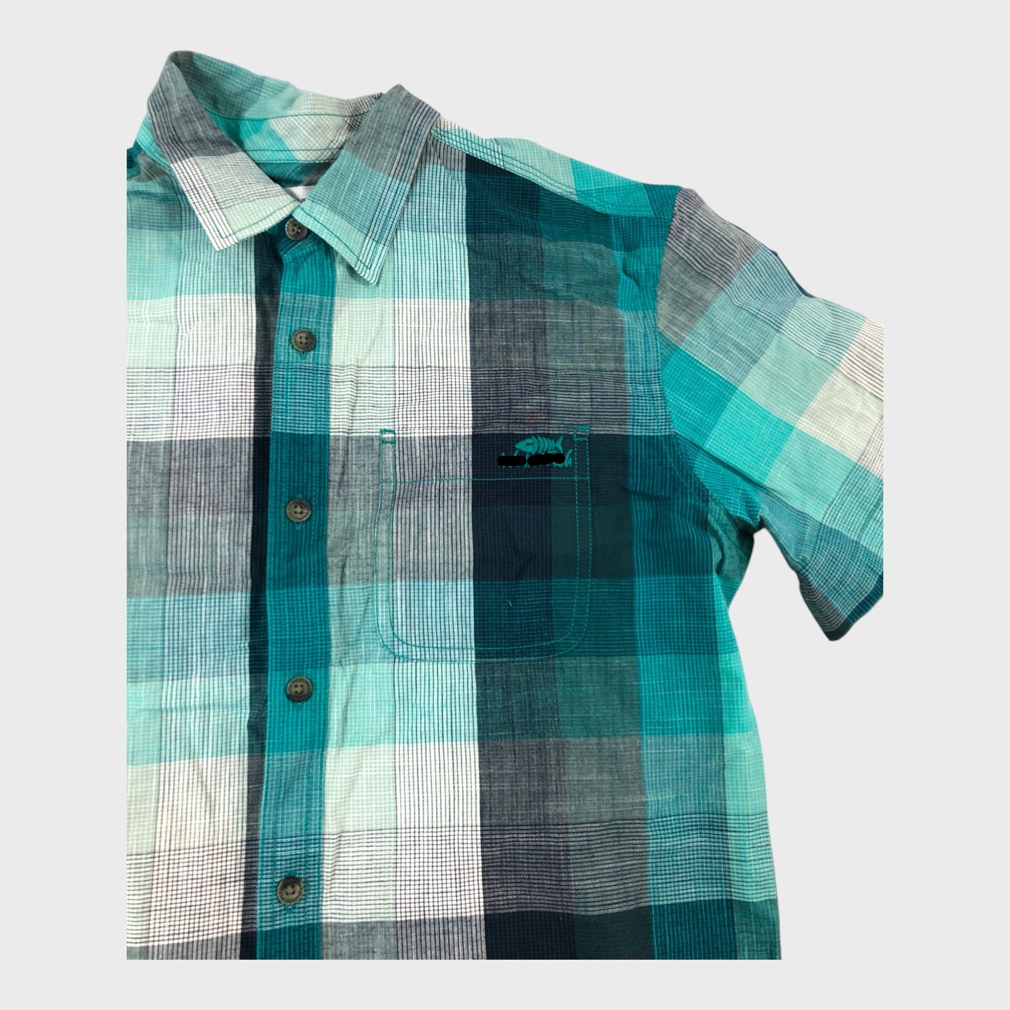 Branded Chest Pocket Plaid Shirt