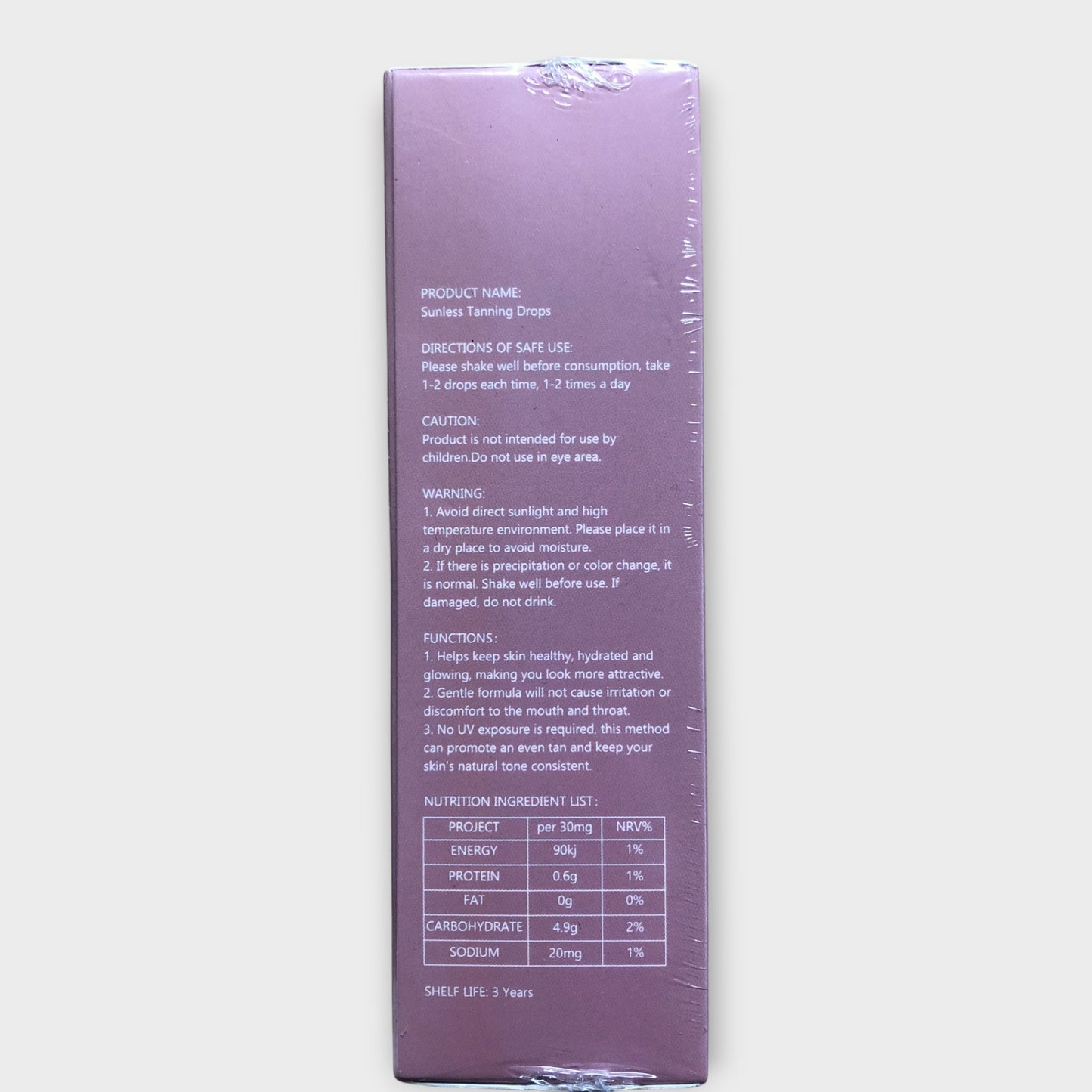 ZERIA Drops Sunless Tanning Skin Health Watermelon Flavour 60ml