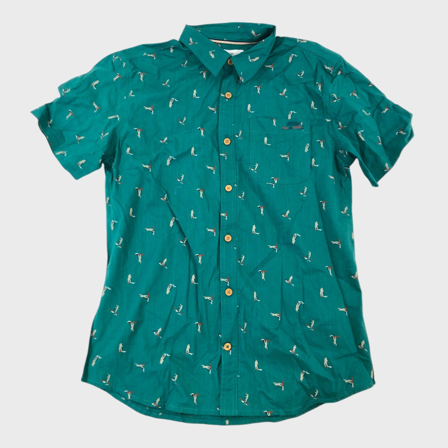 Branded Turquoise Surf Shirt - Size Medium