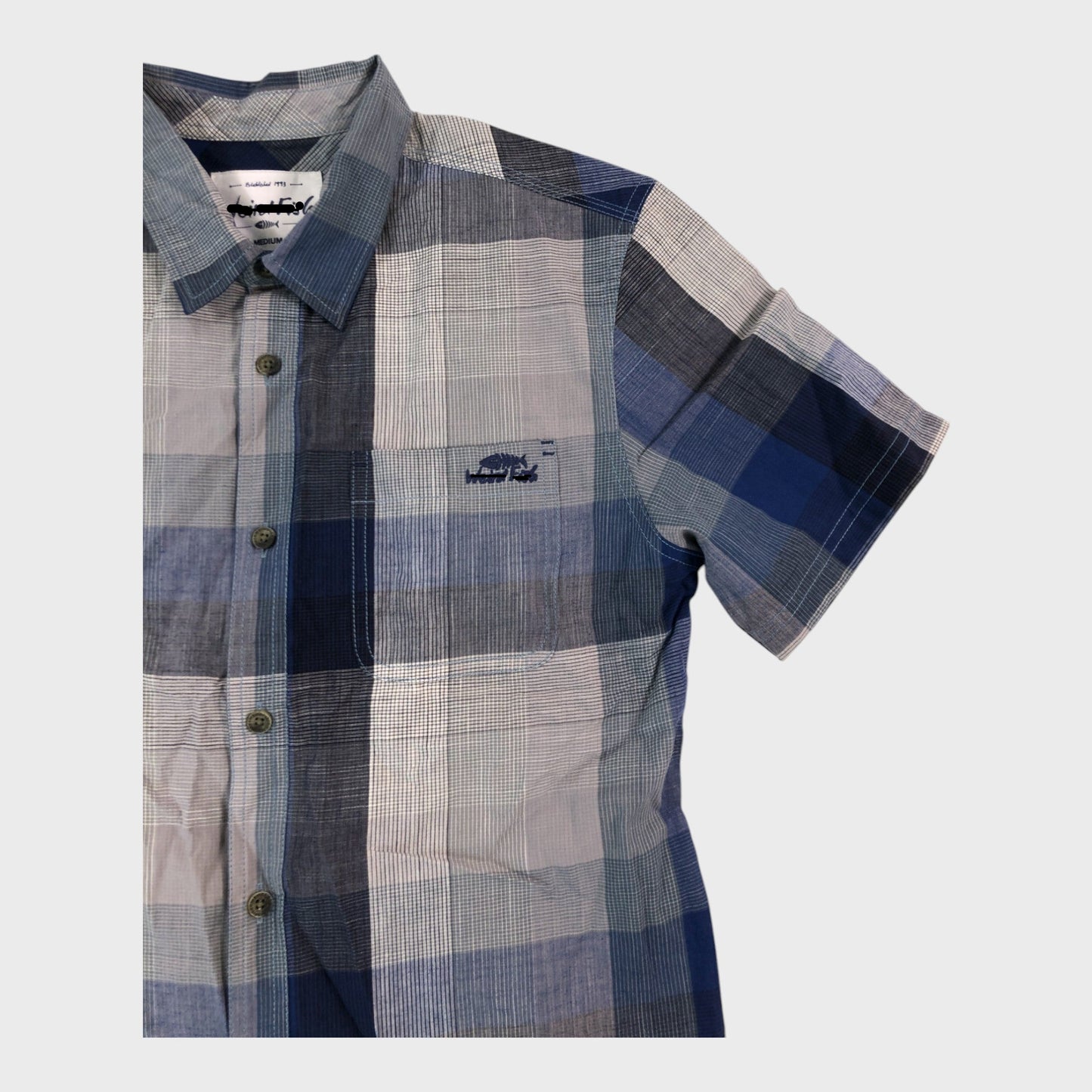 Branded Chest Pocket Plaid Shirt