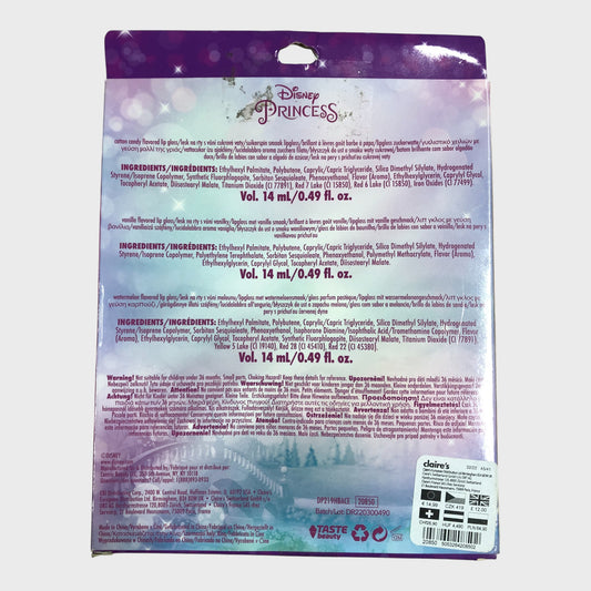 DISNEY Princess Lip Gloss Set with Holder Candy Vanilla Watermelon