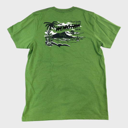 Branded Green Mountain Print T-Shirt - Size Medium