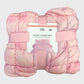Pink Tie-Dye Quilted Double Duvet Cover Set - With Two Pillowcases