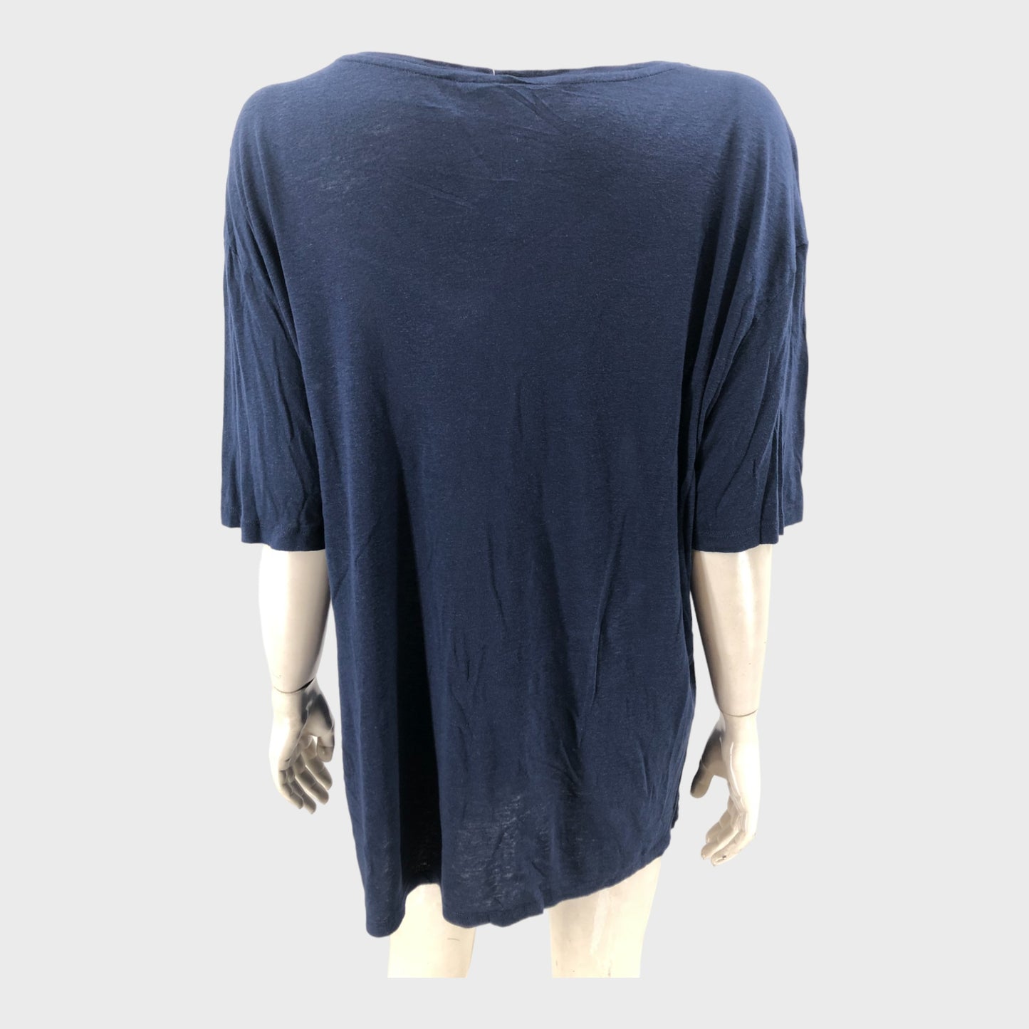 Navy Linen T-Shirt