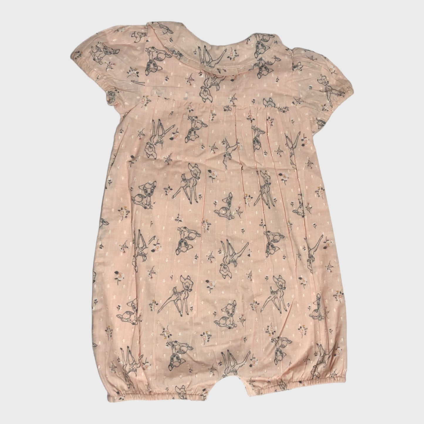 Bambie Pink Button Up Romper Suit