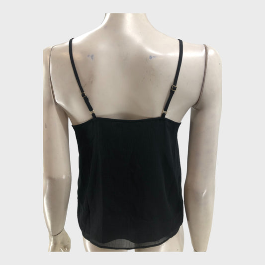 Black Women's Corsage Cami Top