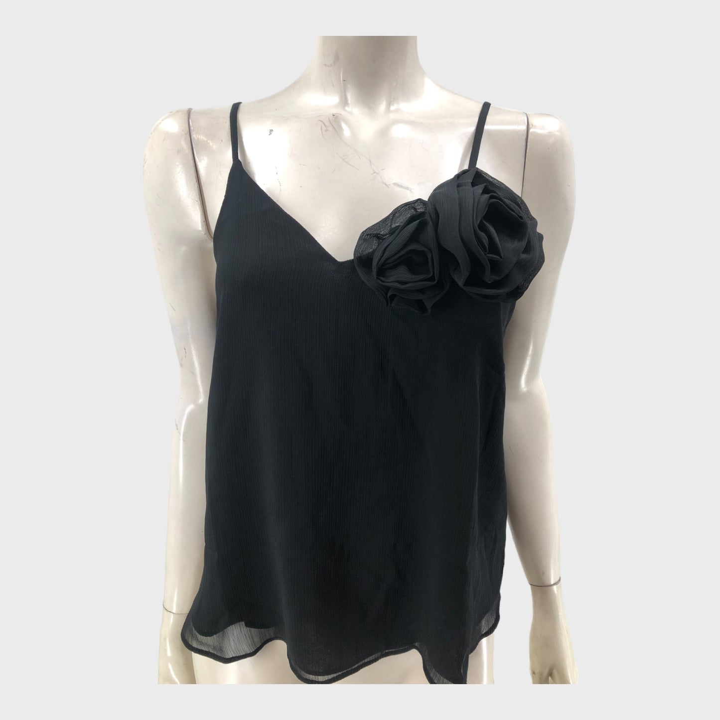 Black Women's Corsage Cami Top