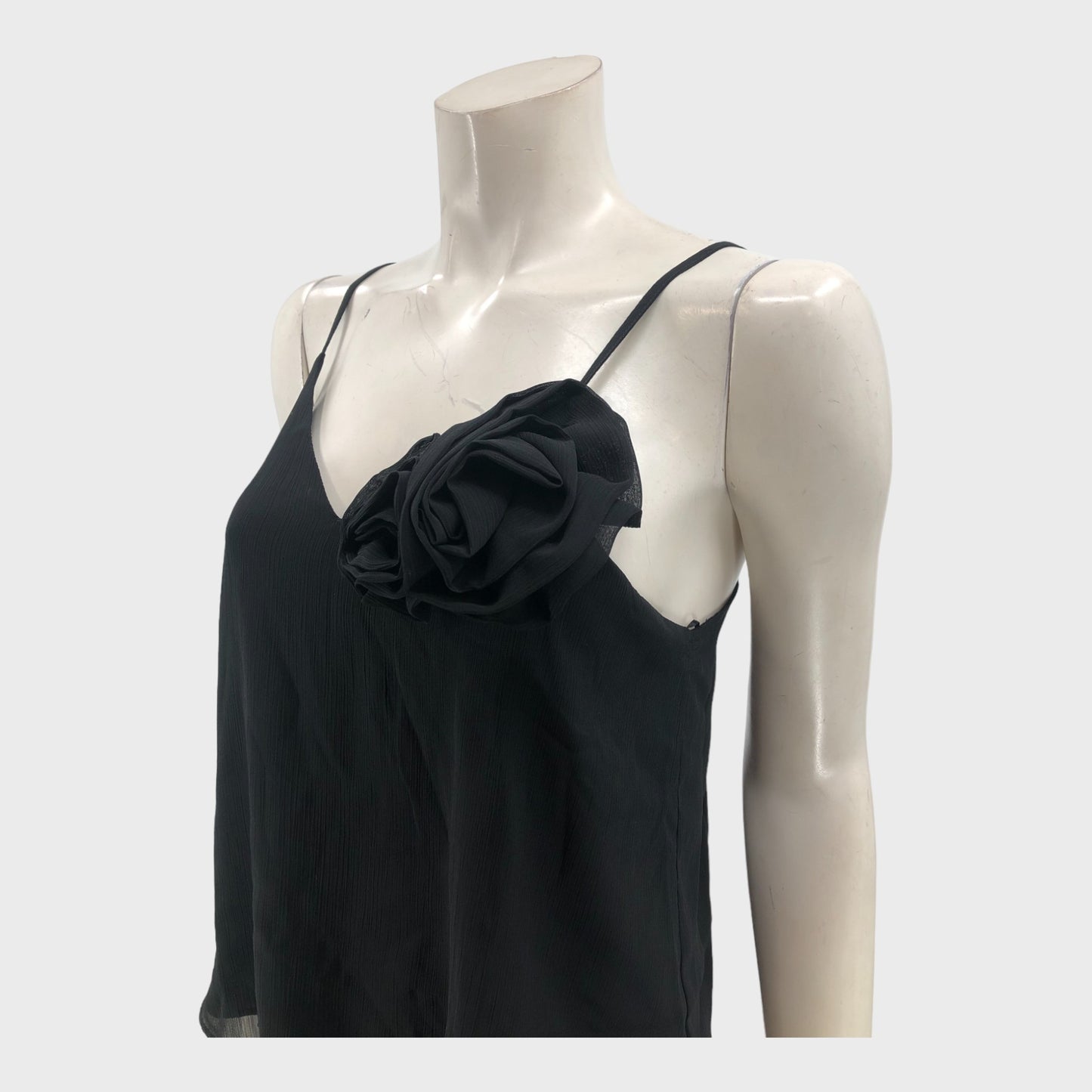 Black Women's Corsage Cami Top