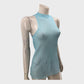 Light Blue Women's Sleeveless Ribbed Top