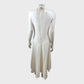 Branded Ivory Knitted Midi Dress - Size 14