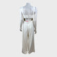 Branded Ivory Open Back Wide Leg Jumpsuit