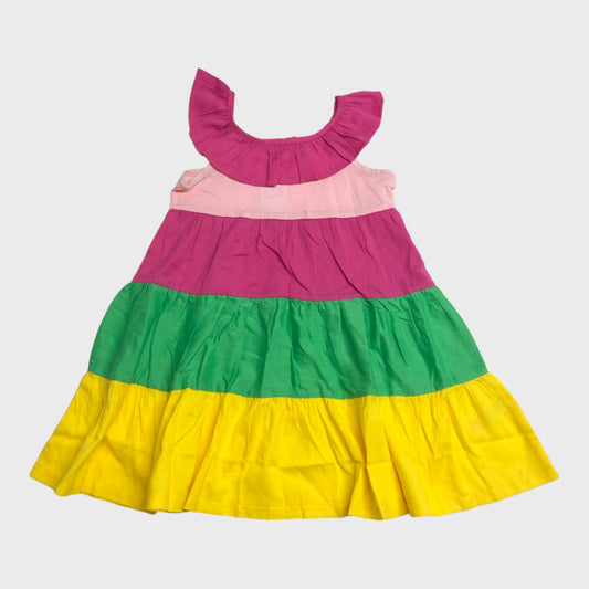 Multicoloured Frilled Summer Dress