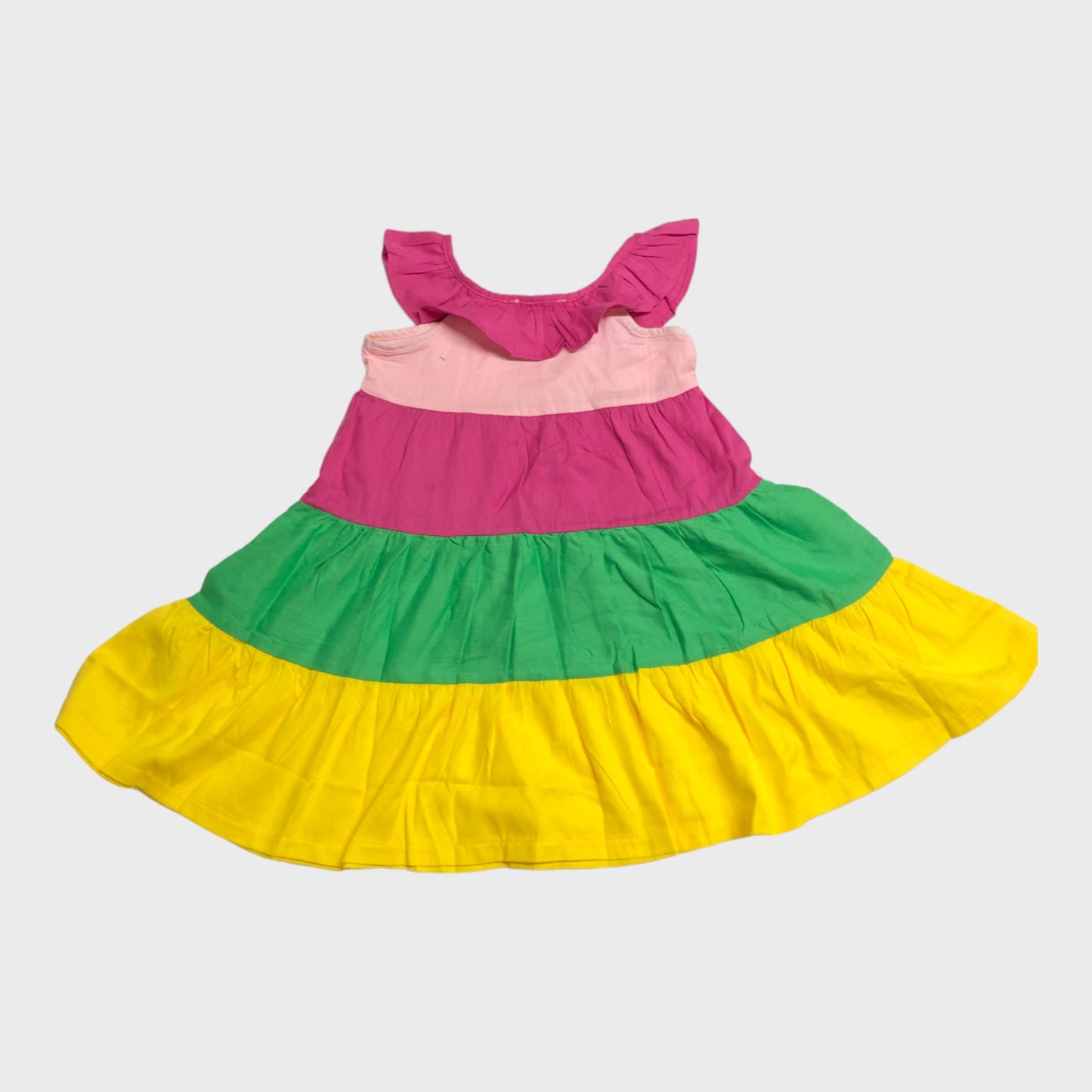 Multicoloured Frilled Summer Dress