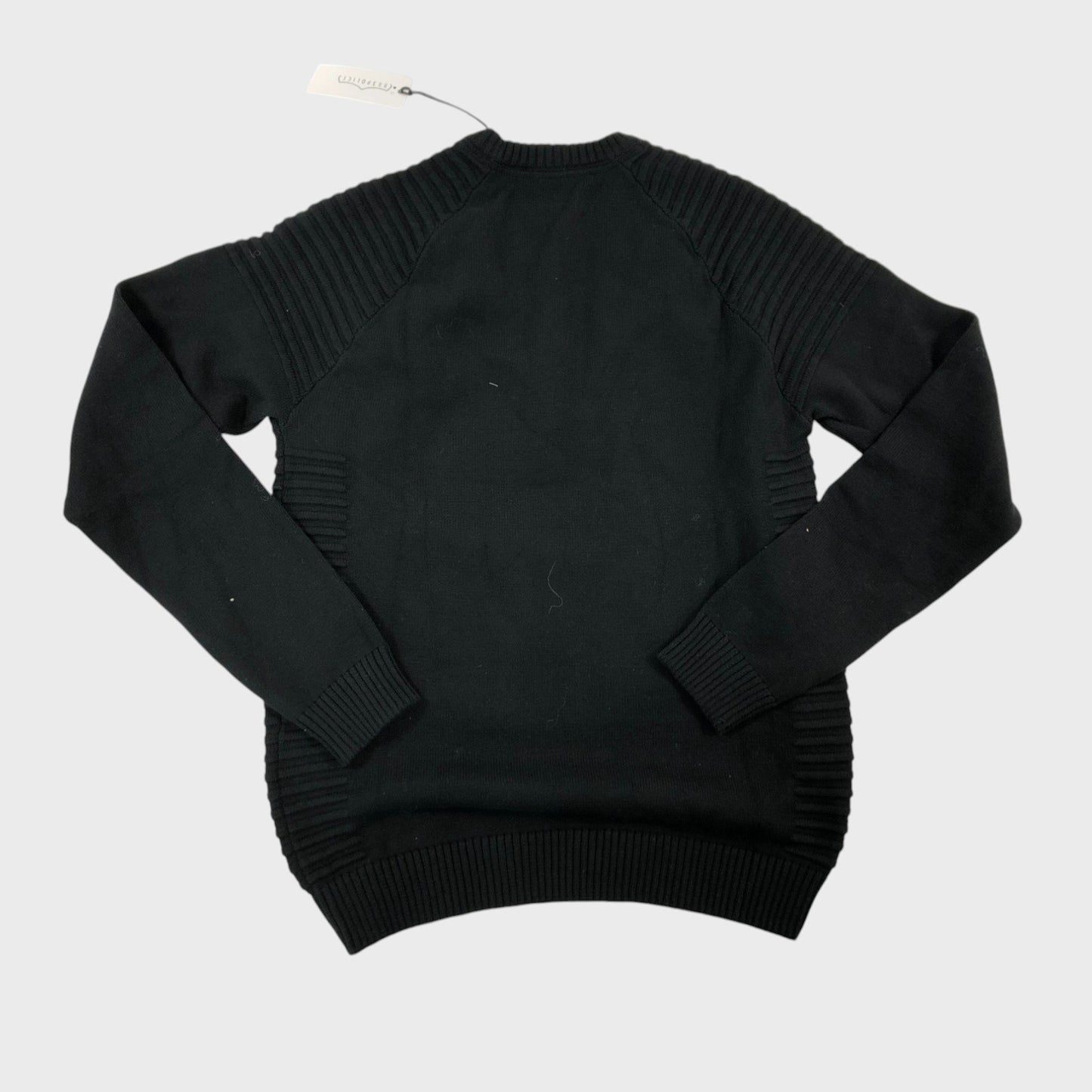 883Police Black Aras Crew Neck Jumper - Size Medium