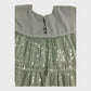 Reiss Sage Green Tiered Sequin Dress - 4-5 Years