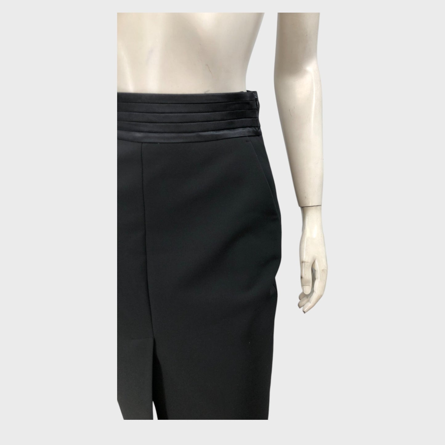 Branded Black Tux Midaxi Skirt