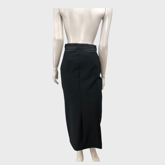 Branded Black Tux Midaxi Skirt