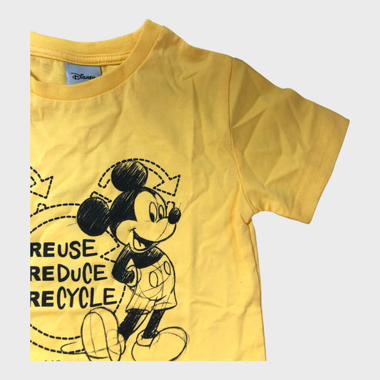 Mickey Mouse Yellow 'Recycle' T-Shirt