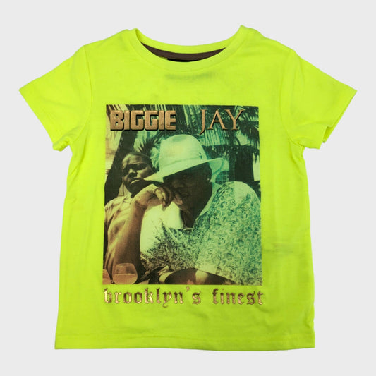 Biggie and Jay Neon Yellow T-Shirt