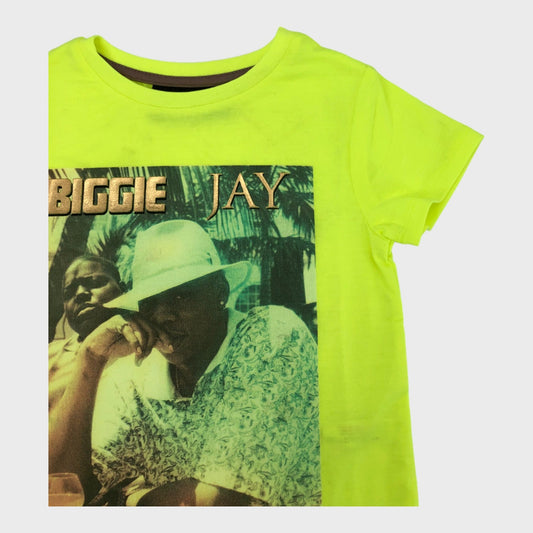 Biggie and Jay Neon Yellow T-Shirt
