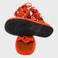 Orange Gladiator Wedge Sandals