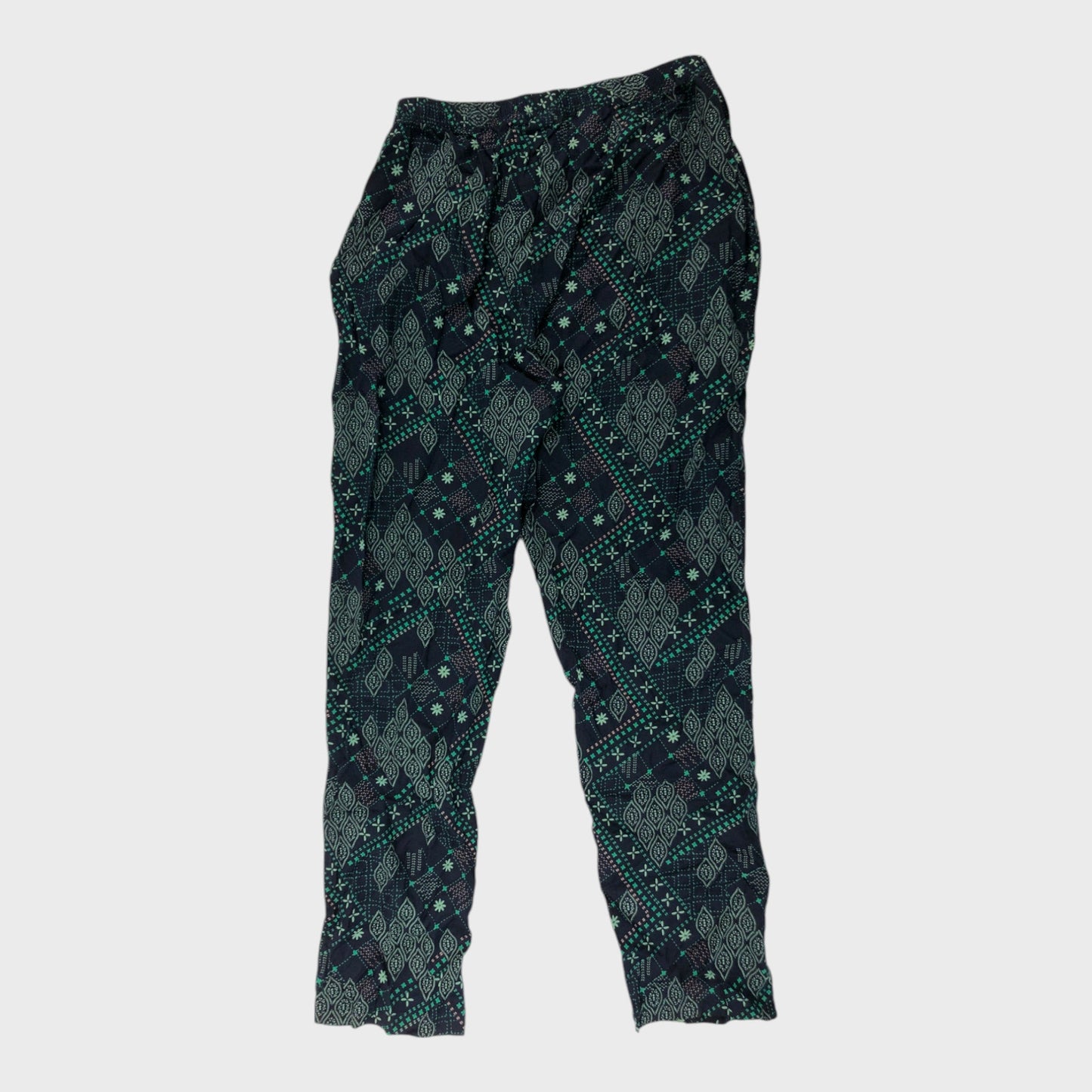 Branded Navy Blue Paisley Trousers