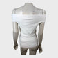 Reiss White Knitted Bardot Top - Size 12