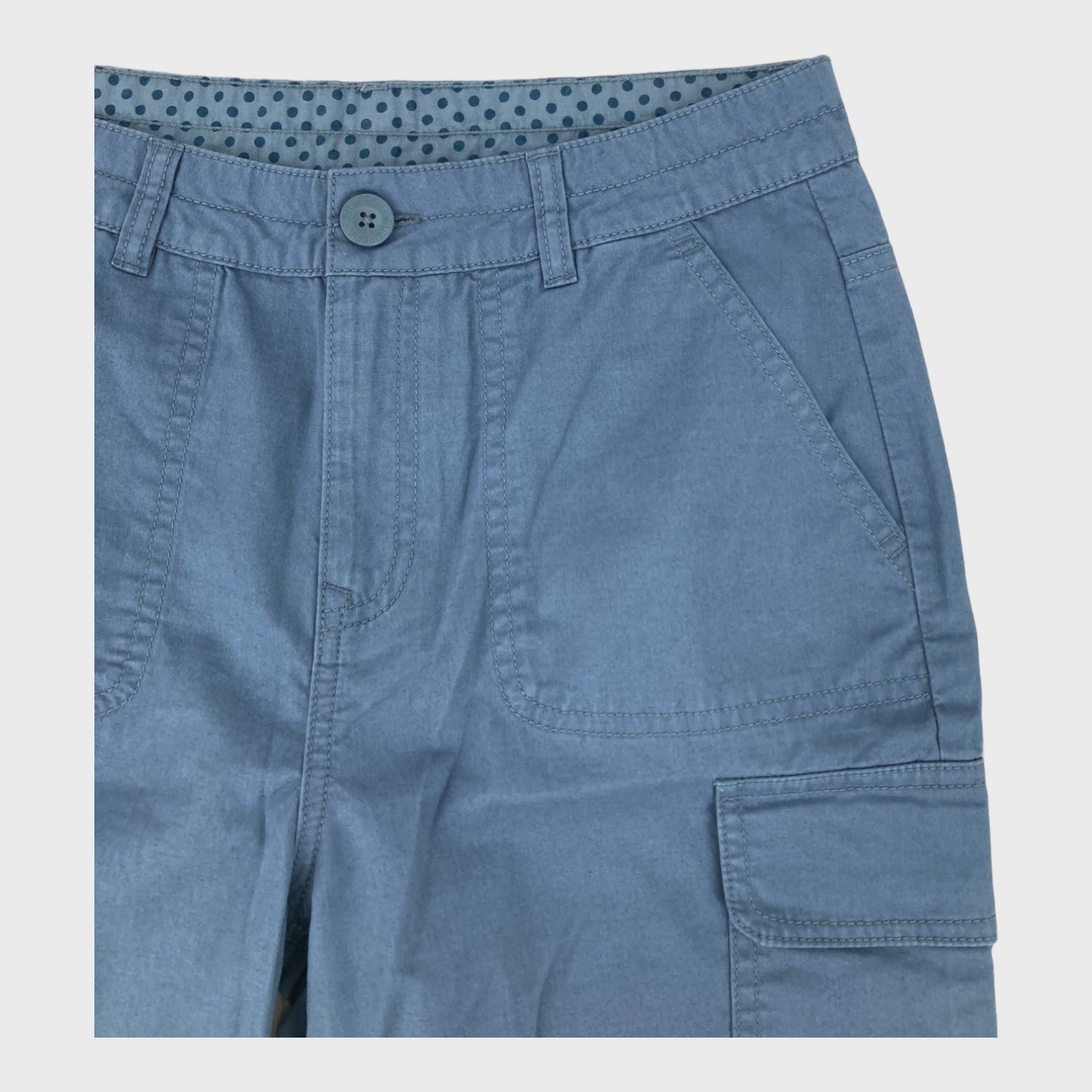 Blue Branded Cargo Shorts