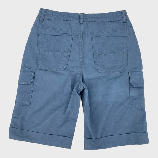 Blue Branded Cargo Shorts