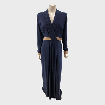 Navy Branded Julietta Maxi Dress