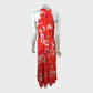 Adrianna Papell Orange Chiffon Dress - Size 14