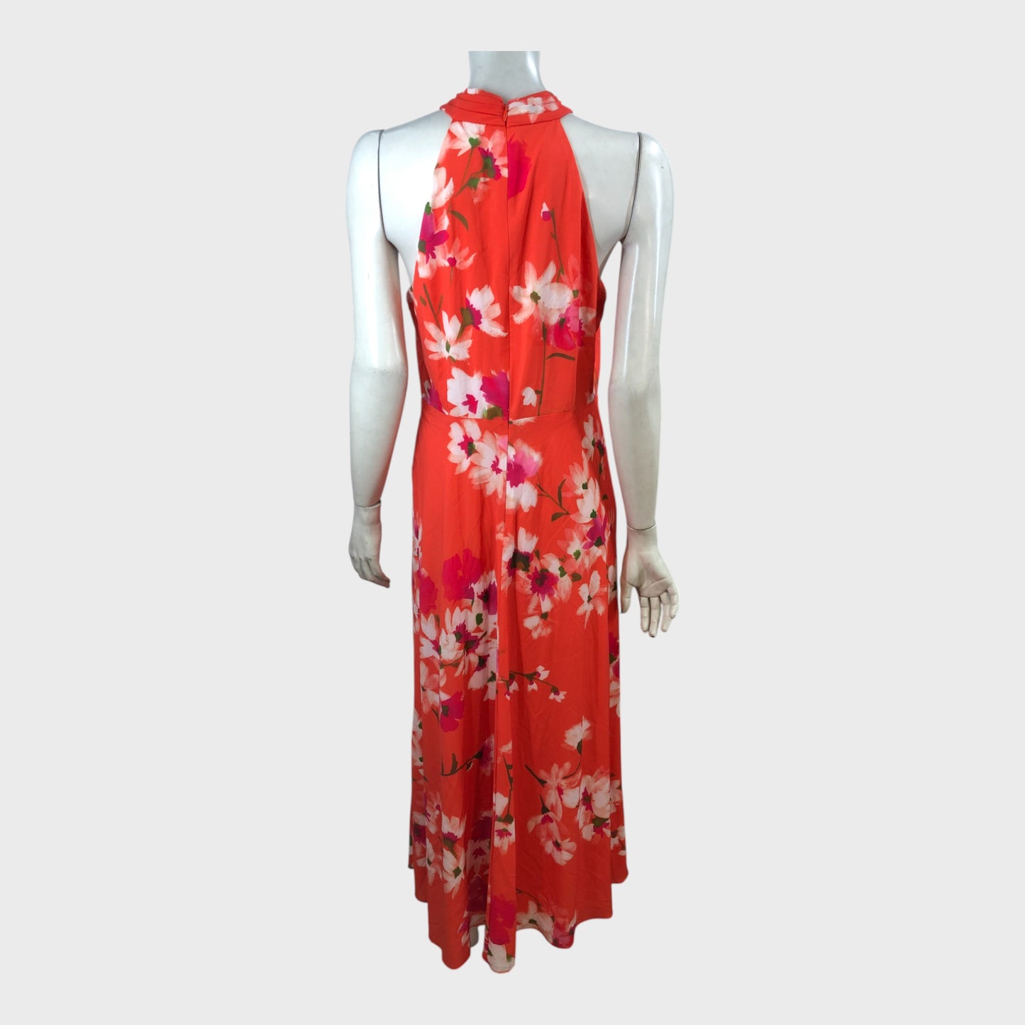 Adrianna Papell Orange Chiffon Dress - Size 14