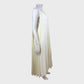 Branded Lemon Pleated Cape Midi Dress - Size 6
