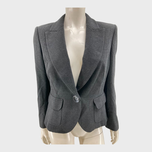 Grey Branded Tweed Jacket