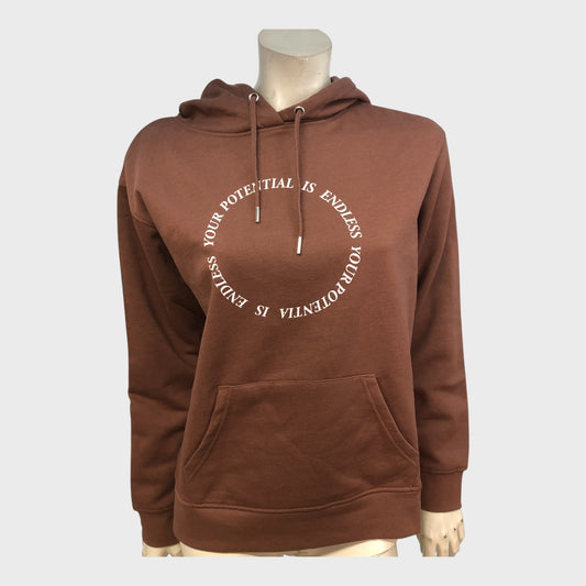 Women's Brown Hoodie Your Potential Is Endless